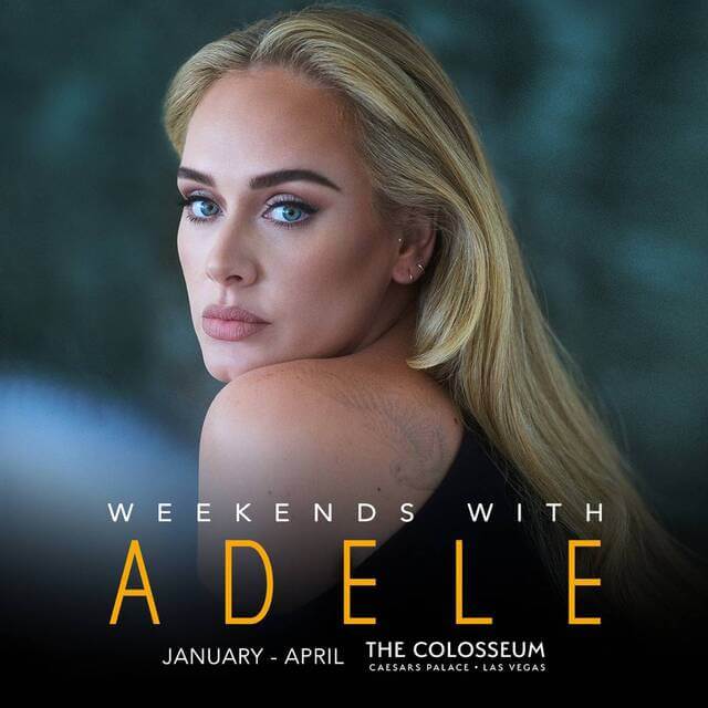 Concierto de Adele en Las Vegas, Nevada, Estados Unidos, Sábado, 19 de marzo de 2022