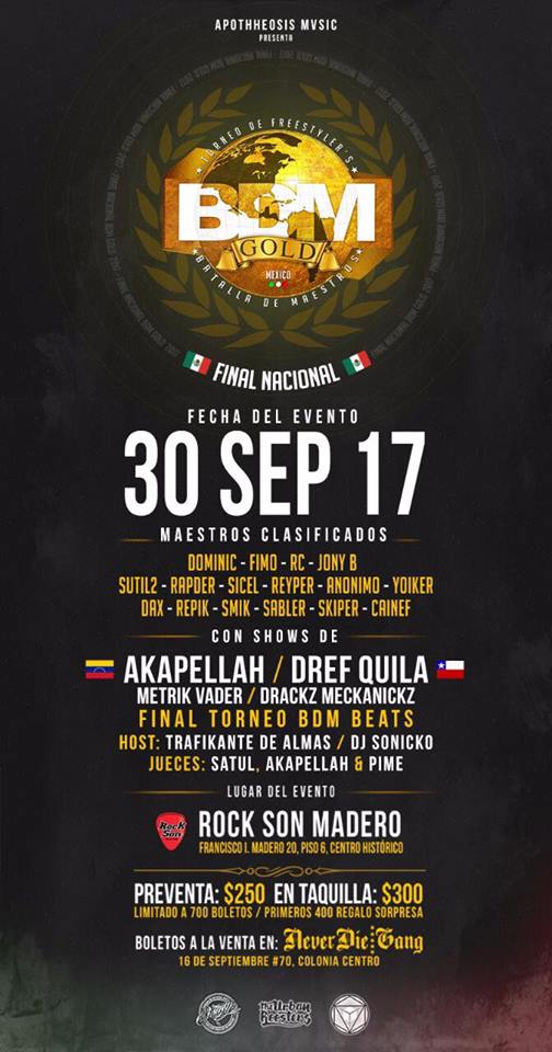 Concierto de Akapellah en Ciudad de México, México, Sábado, 30 de septiembre de 2017