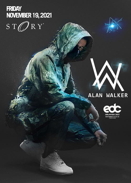 Concierto de Alan Walker en Miami Beach, Florida, Estados Unidos, Viernes, 19 de noviembre de 2021