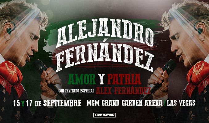 Concierto de Alex Fernández, Amor y Patria, en Las Vegas, Nevada, Estados Unidos, Sábado, 17 de septiembre de 2022