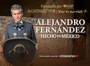 Concierto de Alejandro Fernández, Hecho en México Tour, en Zapopan, Jalisco, México, Jueves, 10 de febrero de 2022