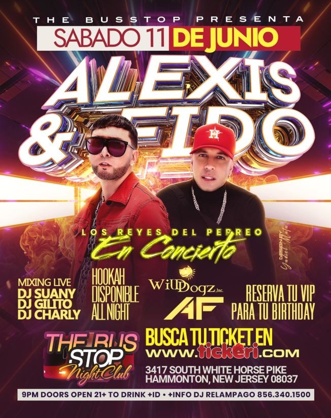 Concierto de Alexis y Fido en Hammonton, Nueva Jersey, Estados Unidos, Sábado, 11 de junio de 2022