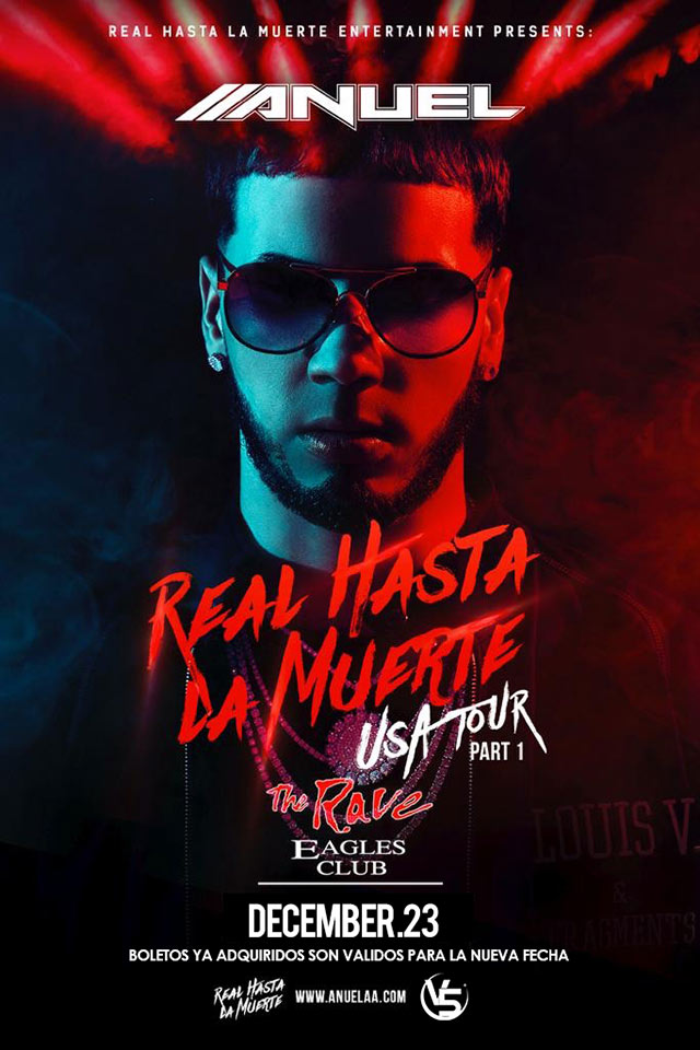 Concierto de Anuel AA, Real Hasta La Muerte USA Part. 1, en Milwaukee, Wisconsin, Estados Unidos, Domingo, 23 de diciembre de 2018