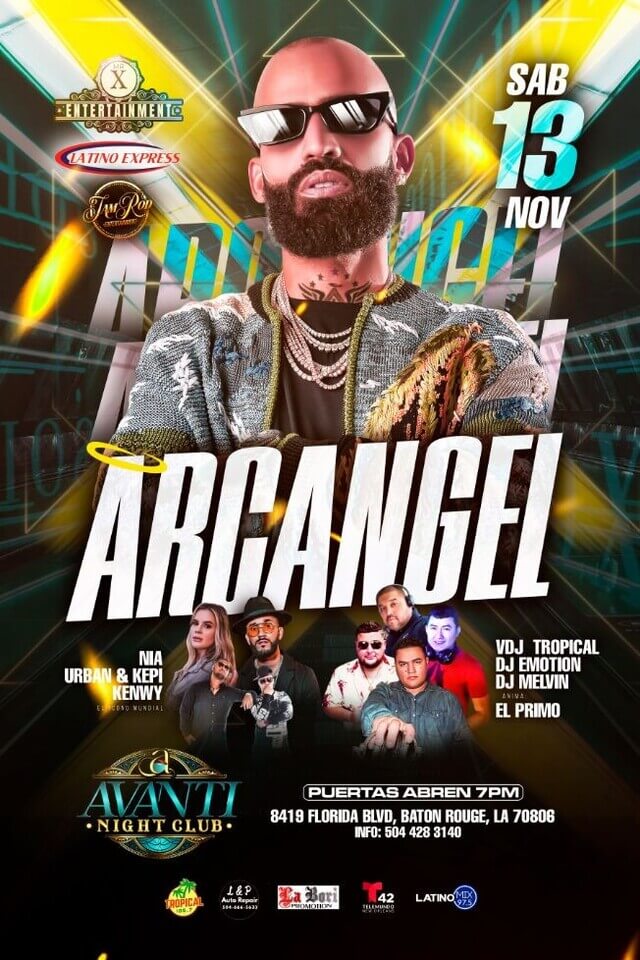 Concierto de Arcangel en Baton Rouge, Luisiana, Estados Unidos, Sábado, 13 de noviembre de 2021