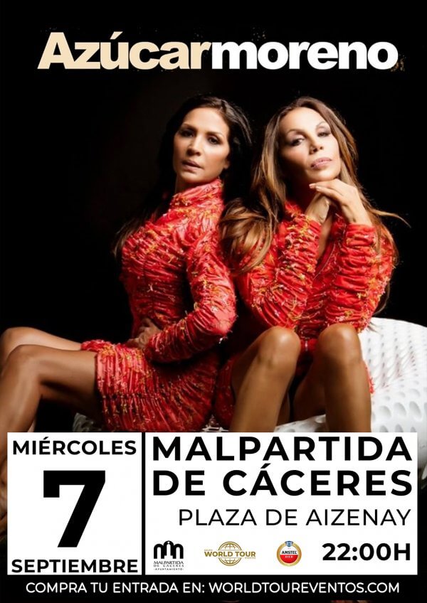Concierto de Azúcar Moreno en Cáceres, España, Miércoles, 07 de septiembre de 2022