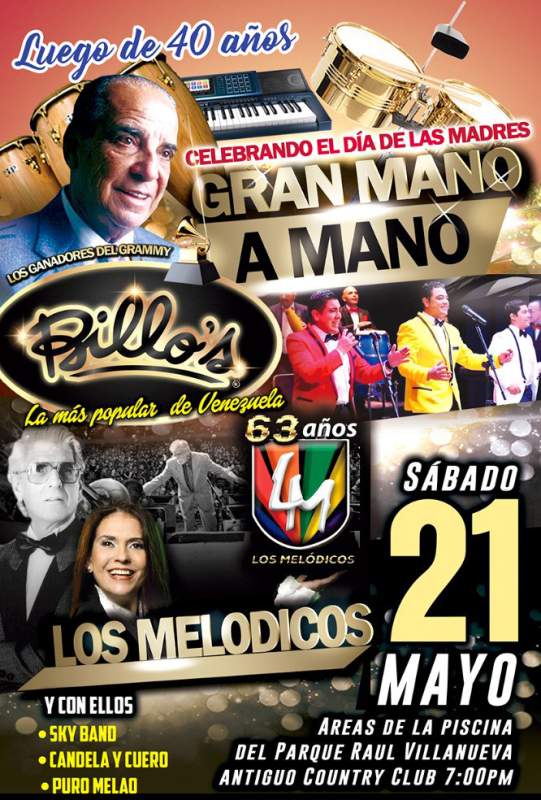 Concierto de Billo's Caracas Boys en Maracay, Aragua, Venezuela, Sábado, 21 de mayo de 2022