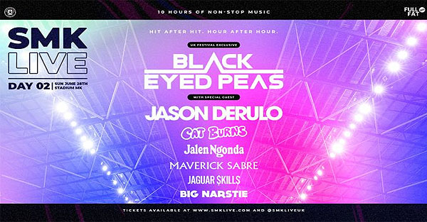 Concierto de Black Eyed Peas en Milton Keynes, Reino Unido, Domingo, 28 de junio de 2026