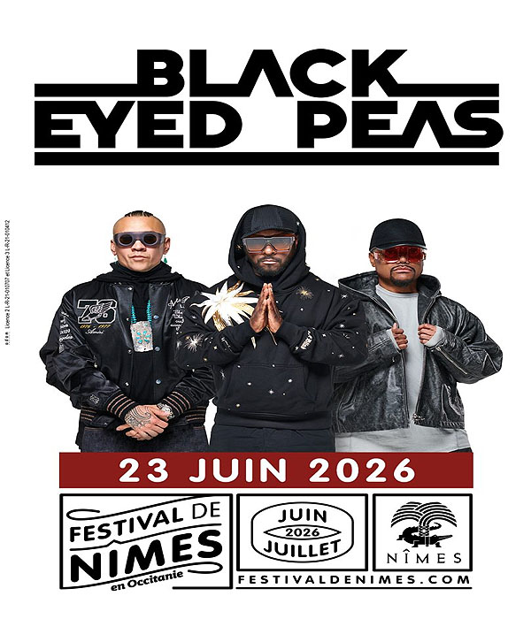 Concierto de Black Eyed Peas en Nimes, Francia, Martes, 23 de junio de 2026