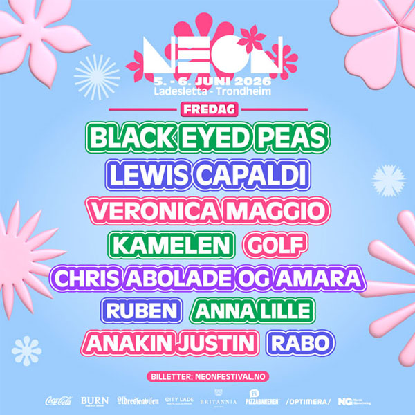 Concierto de Black Eyed Peas en Trondheim, Noruega, Viernes, 05 de junio de 2026