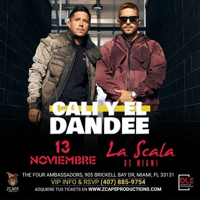 Concierto de Cali y El Dandee en Miami, Florida, Estados Unidos, Sábado, 13 de noviembre de 2021
