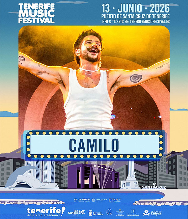 Concierto de Camilo, Tour Europa 2026, en Santa Cruz de Tenerife, España, Sábado, 13 de junio de 2026