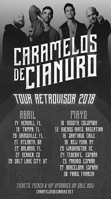 Concierto de Caramelos de Cianuro, Retrovisor 2018, en Tampa, Florida, Estados Unidos, Jueves, 19 de abril de 2018