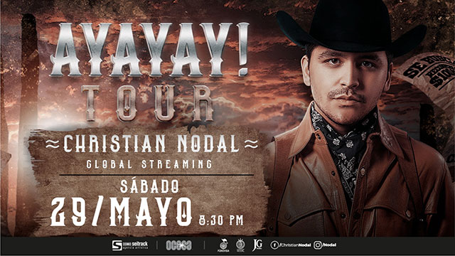 Concierto de Christian Nodal en Concierto Virtual, LiveStream, Sábado, 29 de mayo de 2021