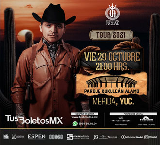 Concierto de Christian Nodal, AyAyAy! Tour, en Mérida, Yucatán, México, Viernes, 29 de octubre de 2021