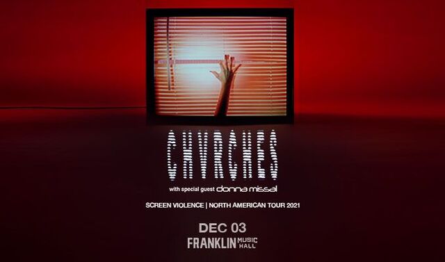 Concierto de Chvrches en Filadelfia, Pensilvania, Estados Unidos, Viernes, 03 de diciembre de 2021