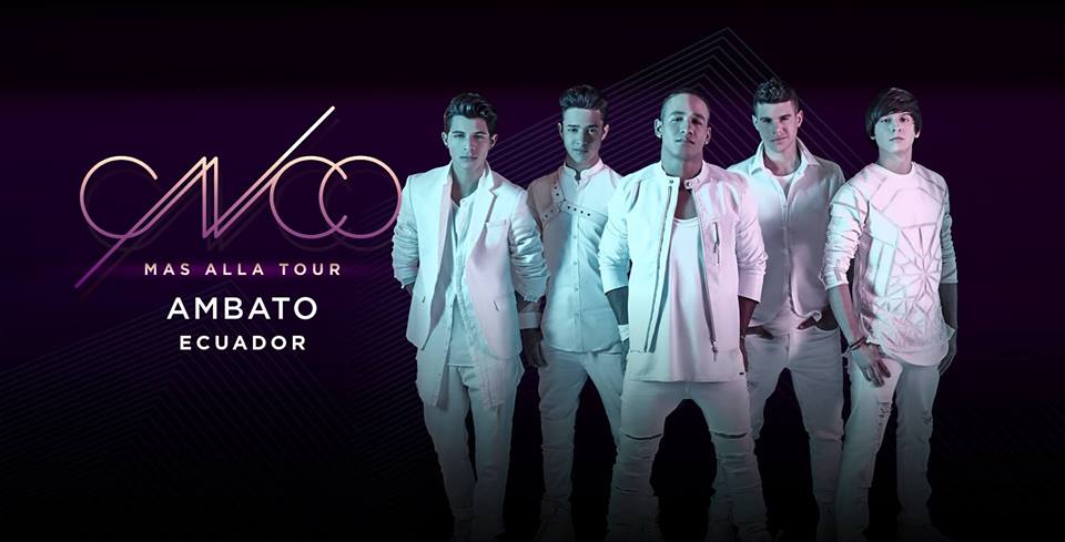 Concierto de CNCO, Más Allá Tour, en Ambato, Tungurahua, Ecuador, Viernes, 24 de marzo de 2017