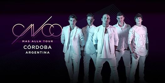 Concierto de CNCO, Más Allá Tour, en Córdoba, Córdoba, Argentina, Domingo, 28 de mayo de 2017