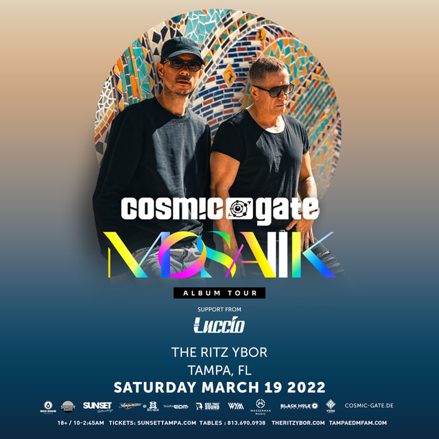 Concierto de Cosmic Gate, MOSAIIK, en Tampa, Florida, Estados Unidos, Sábado, 19 de marzo de 2022