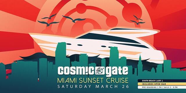Concierto de Cosmic Gate, Cosmic Gate Miami Sunset Cruise, en Miami, Florida, Estados Unidos, Sábado, 26 de marzo de 2022