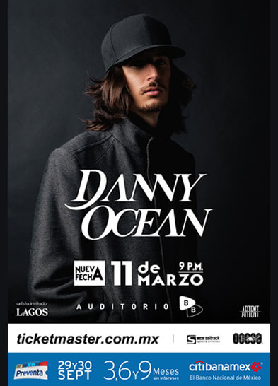 Concierto de Danny Ocean en Ciudad de México, Mexico, Sábado, 12 de marzo de 2022