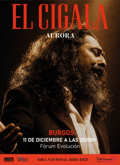 Concierto de Diego El Cigala, Gira Nacional 2026-2027, en Burgos, España, Viernes, 11 de diciembre de 2026