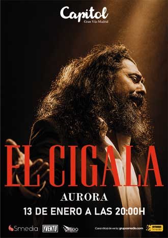 Concierto de Diego El Cigala, Gira Nacional 2026-2027, en Madrid, España, Miércoles, 13 de enero de 2027