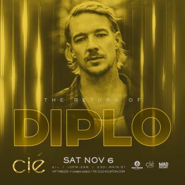 Concierto de Diplo en Houston, Texas, Estados Unidos, Sábado, 06 de noviembre de 2021