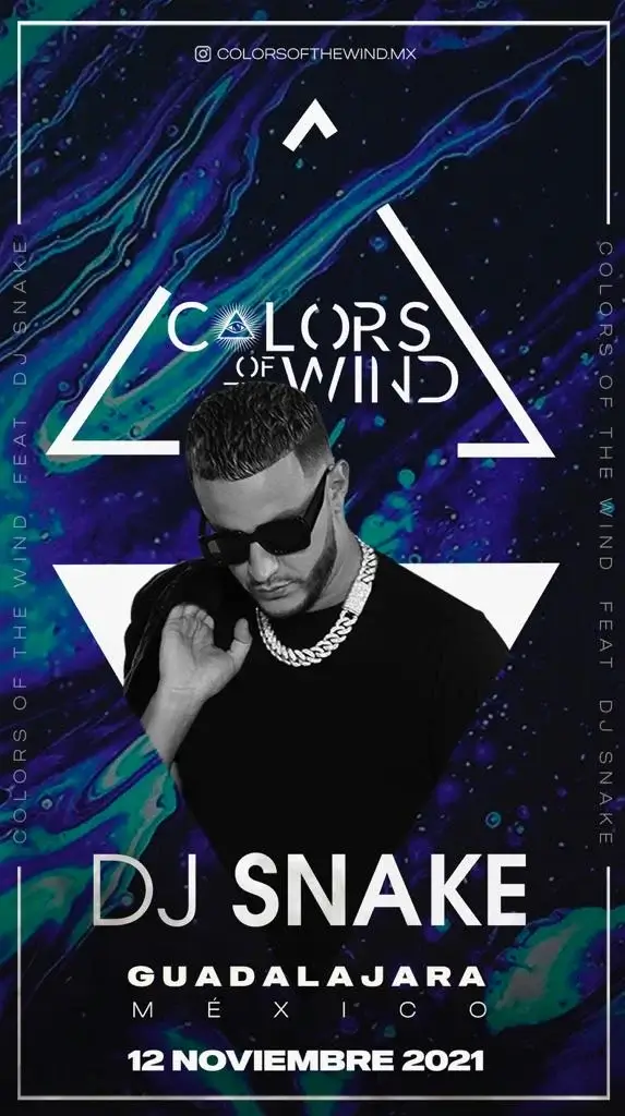 Concierto de DJ Snake en Guadalajara, México, Viernes, 12 de noviembre de 2021