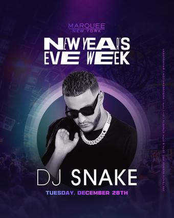 Concierto de DJ Snake en Nueva York, Nueva York, Estados Unidos, Martes, 28 de diciembre de 2021