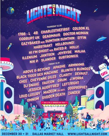 Concierto de DJ Snake en Dallas, Texas, Estados Unidos, Viernes, 31 de diciembre de 2021