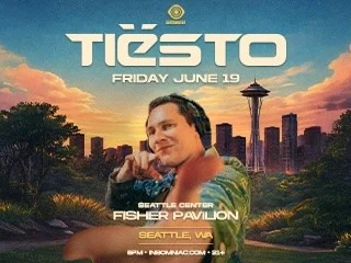 Concierto de DJ Tiesto en Seattle, Washington, Estados Unidos, Viernes, 19 de junio de 2026