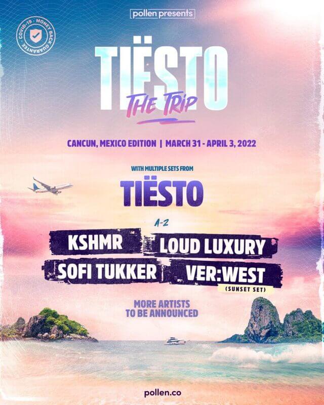 Concierto de DJ Tiesto en Cancún, México, Jueves, 31 de marzo de 2022