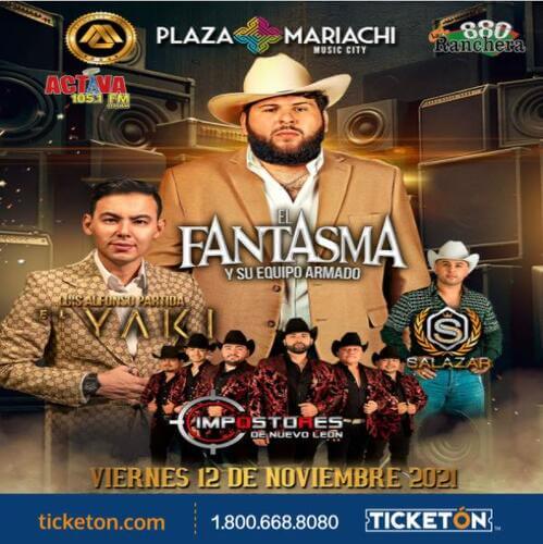 Concierto de El Fantasma en Nashville, Tennessee, Estados Unidos, Viernes, 12 de noviembre de 2021