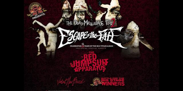 Concierto de The Red Jumpsuit Apparatus, THE DEAD MASQUERADE TOUR 2 :ESCAPE THE FATE, en Pittsburgh, Pensilvania, Estados Unidos, Martes, 03 de mayo de 2022