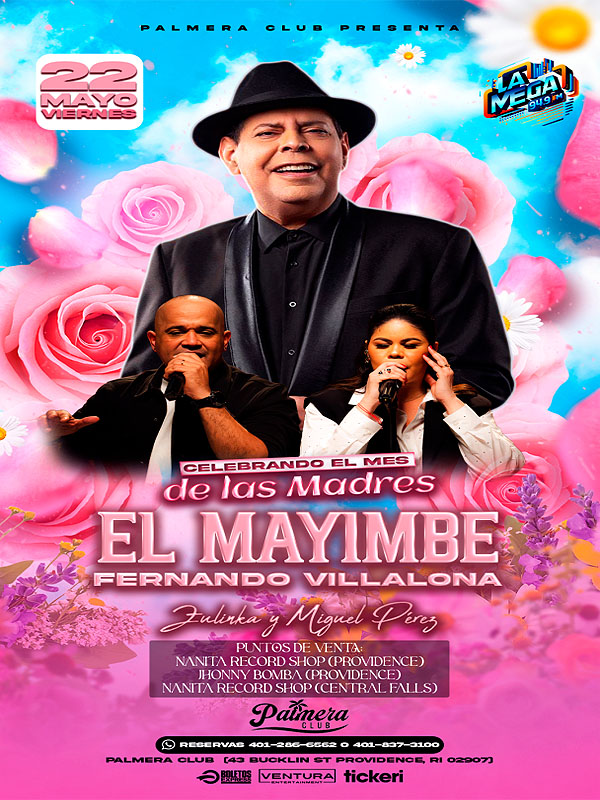 Concierto de Fernando Villalona en Providence, Rhode Island, Estados Unidos, Viernes, 22 de mayo de 2026