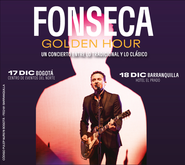 Concierto de Fonseca en Bogotá, Colombia, Viernes, 17 de diciembre de 2021