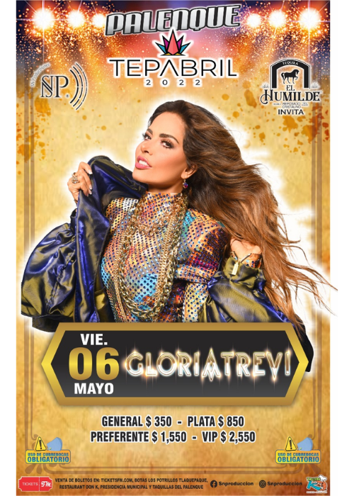 Concierto de Gloria Trevi en Tepatitlán, México, Viernes, 06 de mayo de 2022