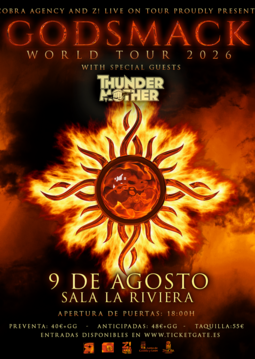 Concierto de Godsmack en Madrid, España, Domingo, 09 de agosto de 2026