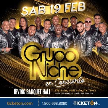 Concierto de Grupo Niche en Irving, Texas, Estados Unidos, Sábado, 19 de febrero de 2022