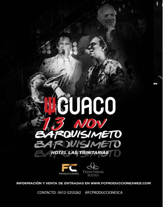 Concierto de Guaco, GUACO TOUR 2021, en Barquisimeto, Lara, Venezuela, Sábado, 13 de noviembre de 2021