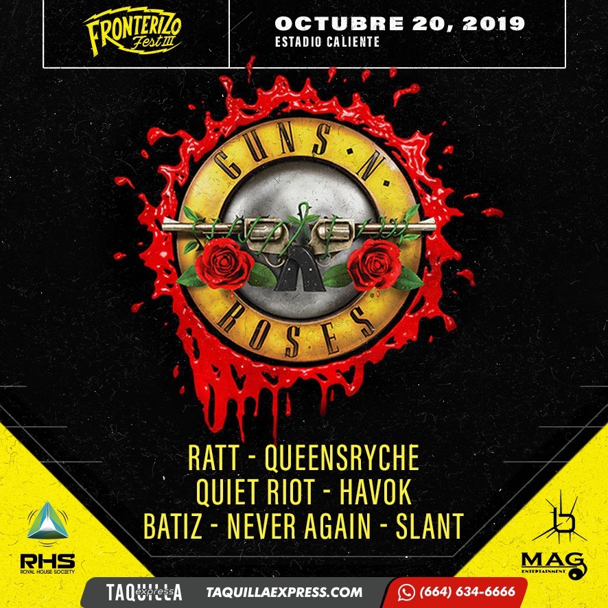 Concierto de Quiet Riot en Tijuana, Baja California, México, Domingo, 20 de octubre de 2019