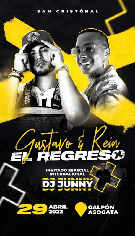 Concierto de Gustavo y Rein en San Cristóbal, Táchira, Venezuela, Viernes, 29 de abril de 2022