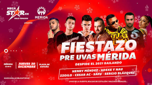 Concierto de Adexe y Nau en Mérida, España, Jueves, 30 de diciembre de 2021