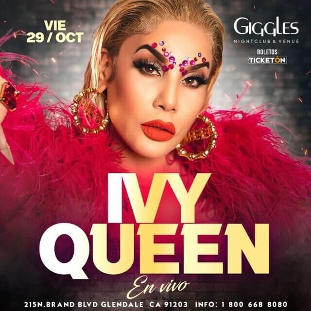 Concierto de Ivy Queen en Glendale, California, Estados Unidos, Viernes, 29 de octubre de 2021