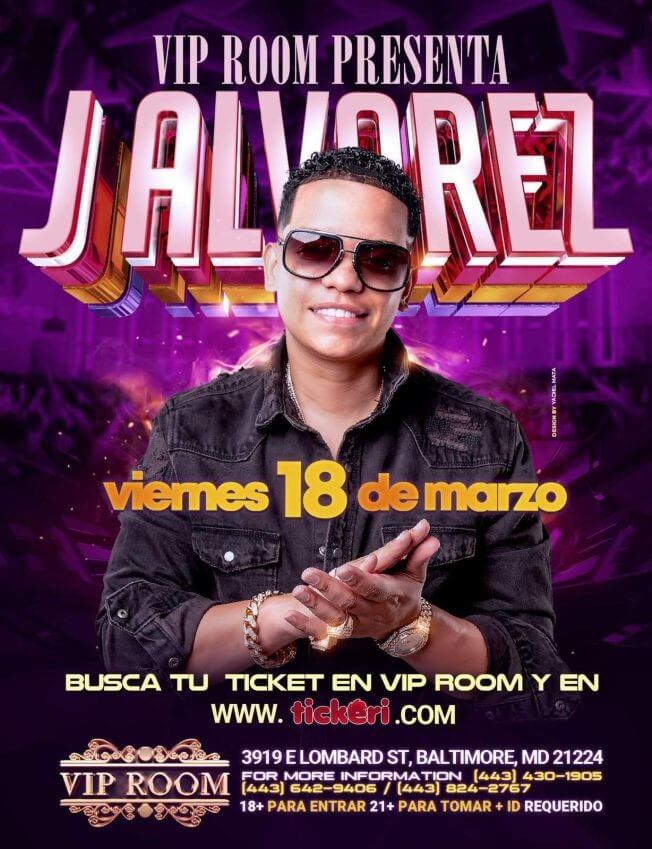 Concierto de J Álvarez en Baltimore, Maryland, Estados Unidos, Viernes, 18 de marzo de 2022