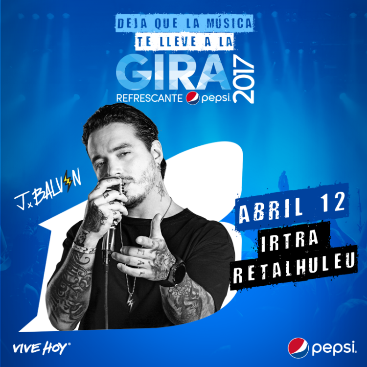 Concierto de J Balvin, Energía Tour, en IRTRA de Retalhuleu, Guatemala, Miércoles, 12 de abril de 2017