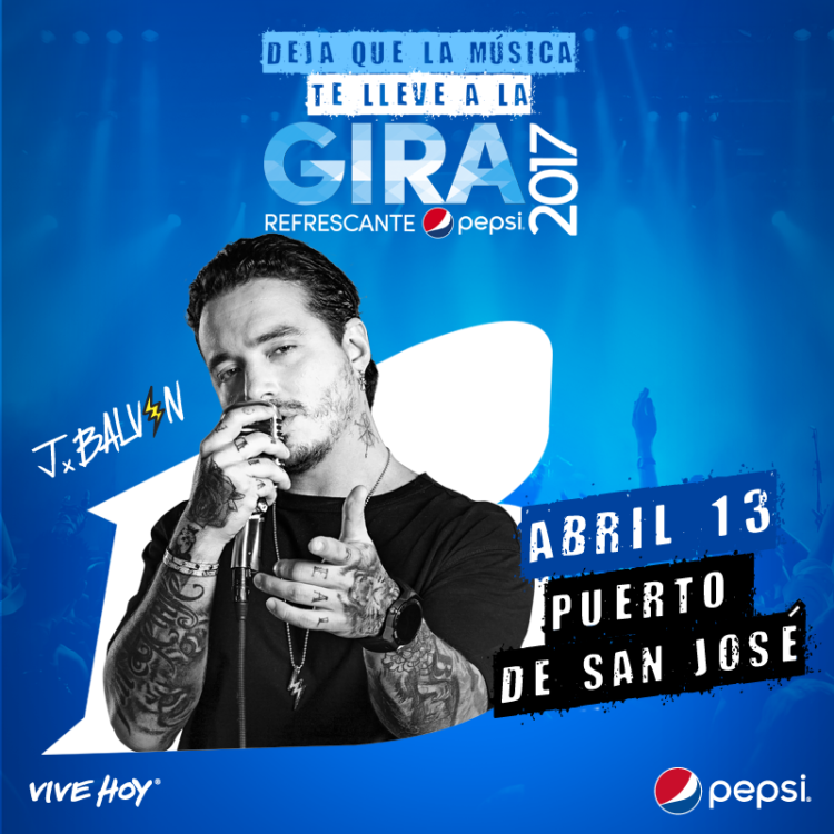 Concierto de J Balvin, Energía Tour, en San José, Guatemala, Jueves, 13 de abril de 2017