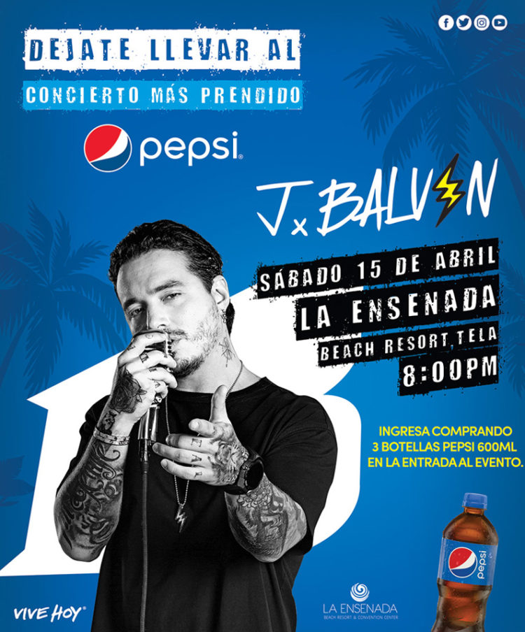 Concierto de J Balvin, Energía Tour, en Tela, Honduras, Sábado, 15 de abril de 2017