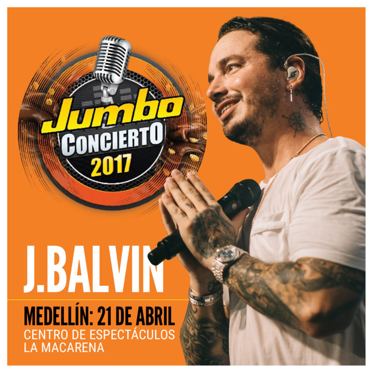 Concierto de J Balvin, Energía Tour, en Medellín, Colombia, Viernes, 21 de abril de 2017