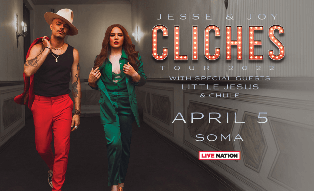 Concierto de Jesse y Joy, Cliches World Tour, en San Diego, California, Estados Unidos, Martes, 05 de abril de 2022